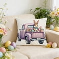 thumbnail image 2 of Throw Pillow Covers 18x18, Easter Decorations Pillow Cases with Cartoon Bunny Patterns, Spring Decor for Bedroom Couch Cushion Cover, Multicolor, 2 of 7