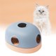 thumbnail image 5 of Juguete de rompecabezas para gatos, dispensador de golosinas tres en uno, multifuncional, interactivo, divertido plato giratorio para gatos, azul y gris, 5 of 5