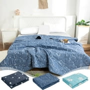Birdeem Cooling Weighted Quilt 59X79 Inch, Temperature-Regulating Summer Blanket with Aloe Infusion, 2.2Lb Lightweight Bedspread for Hot Sleepers, Machine Washable for Bed/Couch/Camping