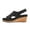 Black, variant on Corkys Womens For Keeps Studded Slingback Wedge Casual Shoes