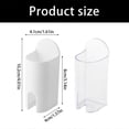 thumbnail image 3 of Adhesive Bathroom Toothbrush Stand Waterproof Plastic Storage Rack for Electric Brushes Easy Installation White, 3 of 4