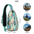 thumbnail image 5 of Crossbody Sling Backpack for Women Men Watercolor Pineapple on Triangle Shoulder Sling Crossbody Casual Chest Bag for Travel Sports Running Hiking, 5 of 6