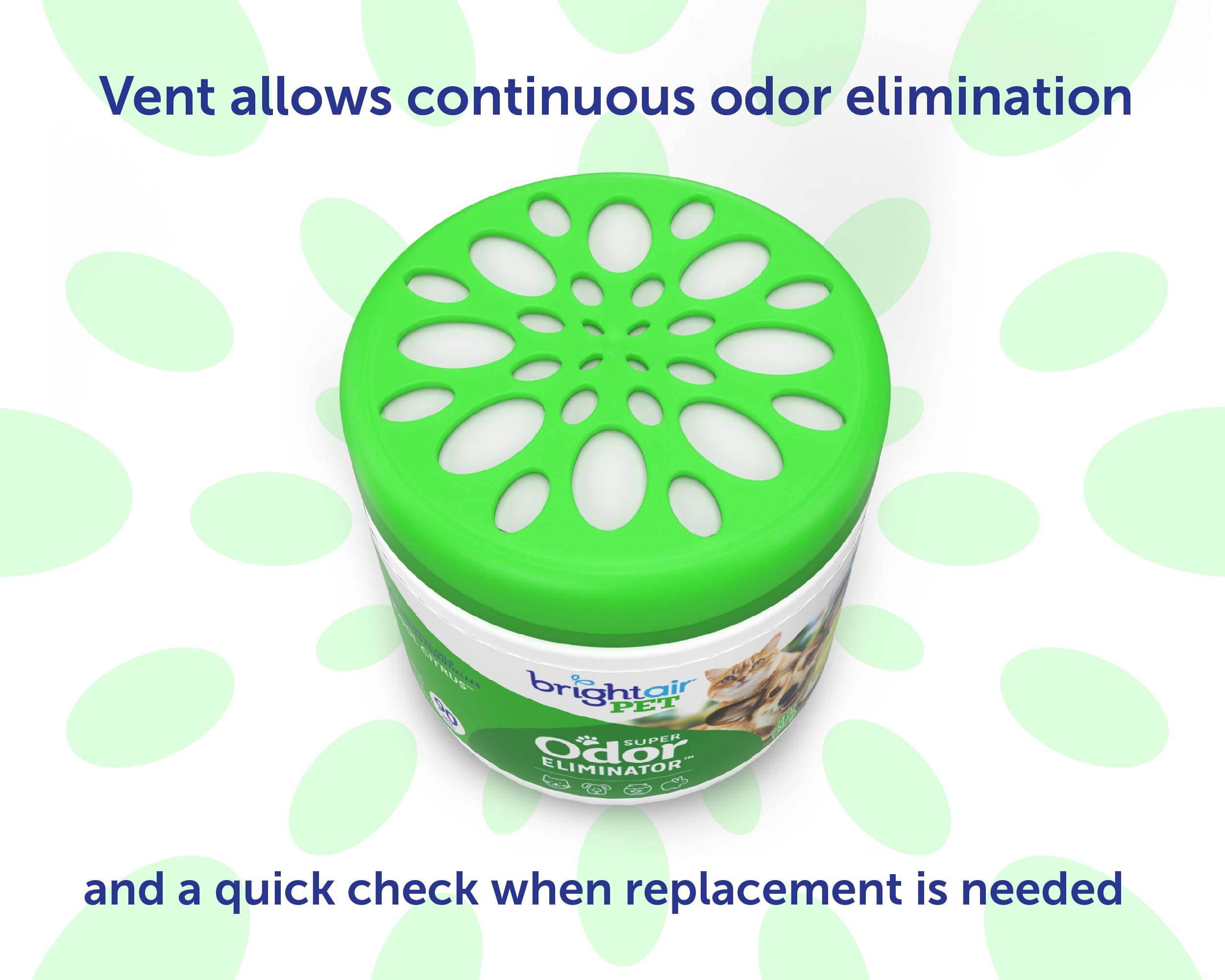 Bright Air Super Odor Eliminator Air Freshener, Pet Cool Citrus Scent, 14oz, Case of 6