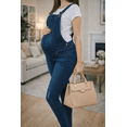 thumbnail image 4 of Overol Maternidad Mezclilla Cómodo Stretch Overol Mujer Embarazo Casual Ajustable Extra Grande Color Azul Marino, 4 of 5