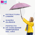 thumbnail image 4 of Paraguas Sombrilla Grande Apertura Manual Diferentes Colores rosa Grande, 4 of 4