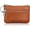 Brown, variant on Small Leather Coin Purse Change Pouch for Women Men Kids with Zip Key Ring
