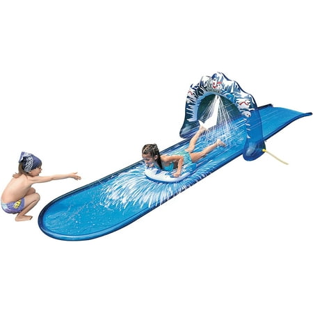 Terra Water Slide for Kids And Adults Outdoor Water Slides with Sprinkler Bodyboard Backyard Games Entertaining Summer Water Toys Play(16.4ft/ICE)