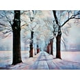 thumbnail image 2 of Aldridge, Ashley 32x25 White Modern Wood Framed Museum Art Print Titled - Walk Down Winter Lane, 2 of 4