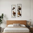 thumbnail image 4 of LuxenHome Set of 2 Brown and Gold Metal Wall Decor Rectangular Panels, 4 of 9