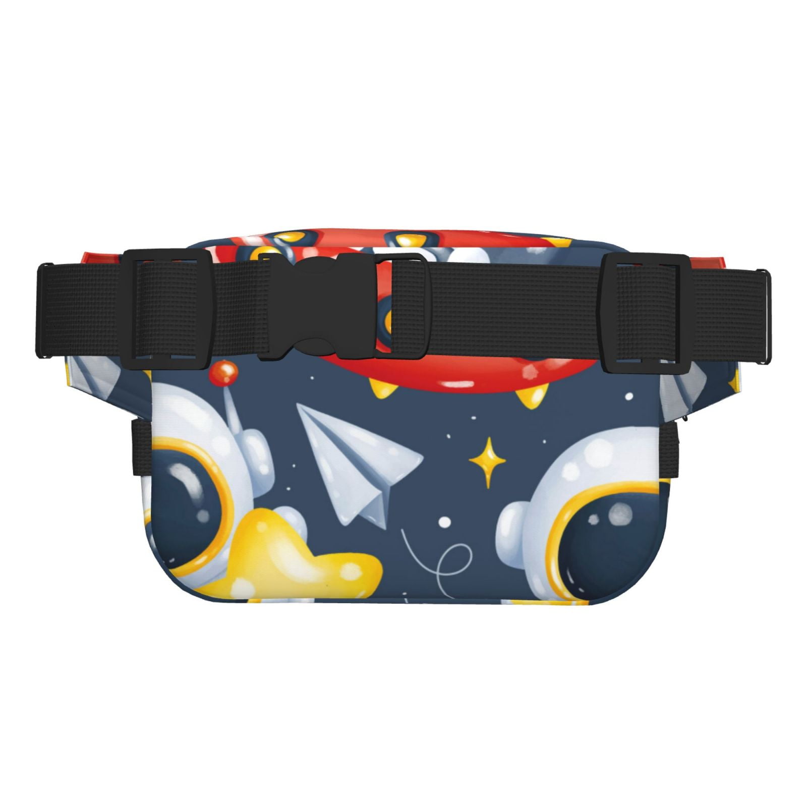 Picia Astronaut And Space Print Square Double-Layer Waist Bag Mini Adjustable Waist Belt Bag Exercise Running Travel Hiking