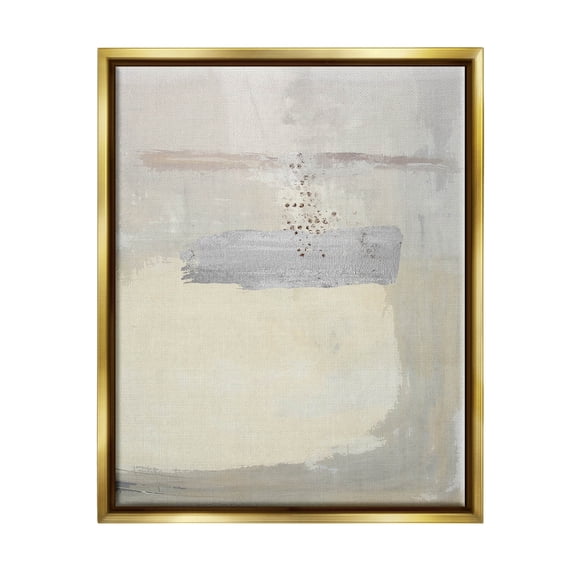 Beige Modern Abstract Arrangement Abstract Graphic Art Metallic Gold Framed Art Print Wall Art