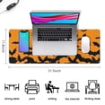 thumbnail image 5 of Long Mouse Pads for Desk,Halloween Bat Silhouette Pattern Desk Mats on Top Of Desks, Desk Mouse Pad Extra Large with 3mm Non-Slip Base and Stitched Edge for Gaming,Office,Work,Home 31.5"x11.8", 5 of 6