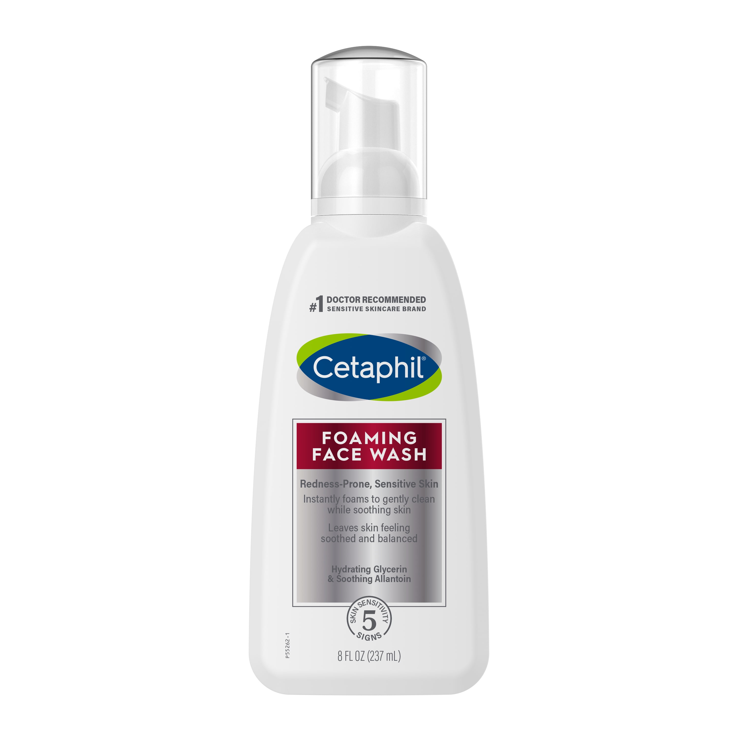 CETAPHIL Foaming Face Wash for Sensitive Skin | 8 fl oz | Soothes Redness Prone Skin