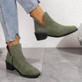 thumbnail image 5 of fashion-v-cut-side-zipper-boots-printed-square-heel-ankle-boots-pionted-toe-autumn-winter-shoes-for-women, 5 of 7