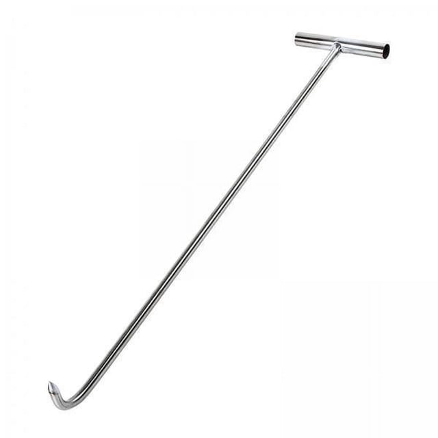 Tnarru 2xManhole Hook Tool Trampoline Open Manhole Cover Steel Heavy Duty Single Hook 38cm Sharp 2 Pcs