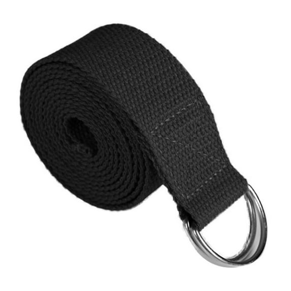 SAYFUT Metal D-Ring Yoga Strap 6ft Durable Cotton Band Exercise Belt for Stretching and Flexibility
