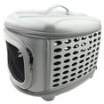 thumbnail image 3 of Pet Life ® 'Circular Shelled' Perforated Lightweight Collapsible Military Grade Travel Pet Dog Carrier, 3 of 4