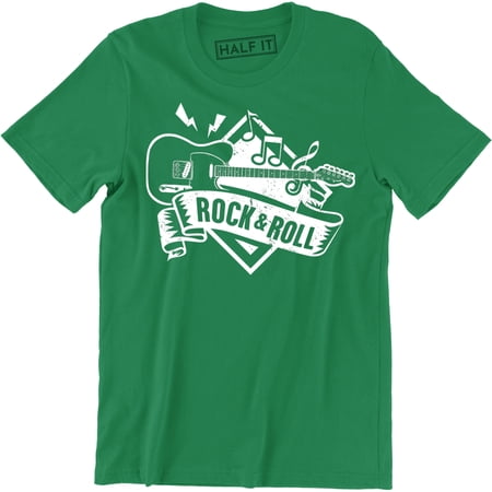 Rock and Roll Electric Guitar Music Festival Band Mens T-Shirt