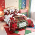 thumbnail image 2 of Manfei Charming Highland Cow 7-Piece Twin Bedding,Happy Christmas Bedding Comforter Set,Xmas Reversible, 2 of 7