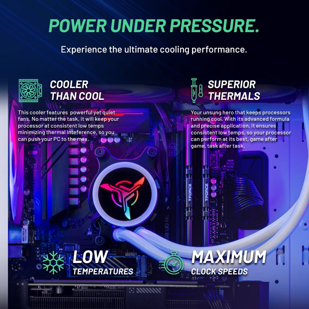 Skytech Shiva Gaming PC Desktop AMD Ryzen 7 5700X NVIDIA Geforce RTX 4060 Ti 1TB SSD 16GB RAM, AIO Liquid Cooling Windows 11