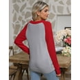 thumbnail image 6 of Heart Sweaters for Women Valentine's Day Color Block Splicing Casual Loose Cute Pullover Sweater Shermie, 6 of 6