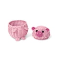 thumbnail image 2 of Pig Rattan Storage Basket with Lid Decorative Home Decor Hand Woven Shelf Organizer Cute Handmade Handcrafted Gift Decoration Artwork Wicker Piggy, 2 of 8