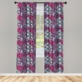 thumbnail image 3 of Ambesonne Psychedelic Curtains, Funky Graffiti Art, Pair of 28"x63", Multicolor, 3 of 5