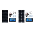 thumbnail image 1 of 2X Kit de Panel Solar de 300 Vatios Potencia Portátil RV Barco Monocristalino Batería Flexible de 12 V, 1 of 5