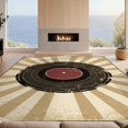 thumbnail image 2 of Design&I 3'x5' Ultra Soft Throw Mat, Circle Retro Vintage Music Disc Round Featuring Faded Burst Vinyl None Fluffy Washable Easy Care Indoor rug for Bedside Hallway, 2 of 7