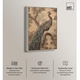 thumbnail image 2 of French Decor Peacock Canvas Retro Japanese Art Prints by Art Remedy, Silver Frame, 20" x 30", 2 of 7
