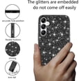 thumbnail image 3 of Compatible with Samsung S24 FE Case Glitter Shockproof, Samsung Galaxy S24 FE Phone Case Bling Sparkly TPU and PC Silicone Shiny Girl Women Thin Protective Cover (Black), 3 of 14