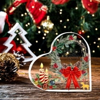 Eolstice Acrylic Standing Ornament, Decorative Crafts Stand, Ornament Display Stand for Christmas Gifts, Shelf Accent, Desk Decor, Clear Design, Versatile Holder(A)