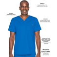thumbnail image 2 of Landau ProFlex Tailored Fit Comfort Stretch 2-Pkt V-Neck Scrub Top for Men 4259, 2 of 6