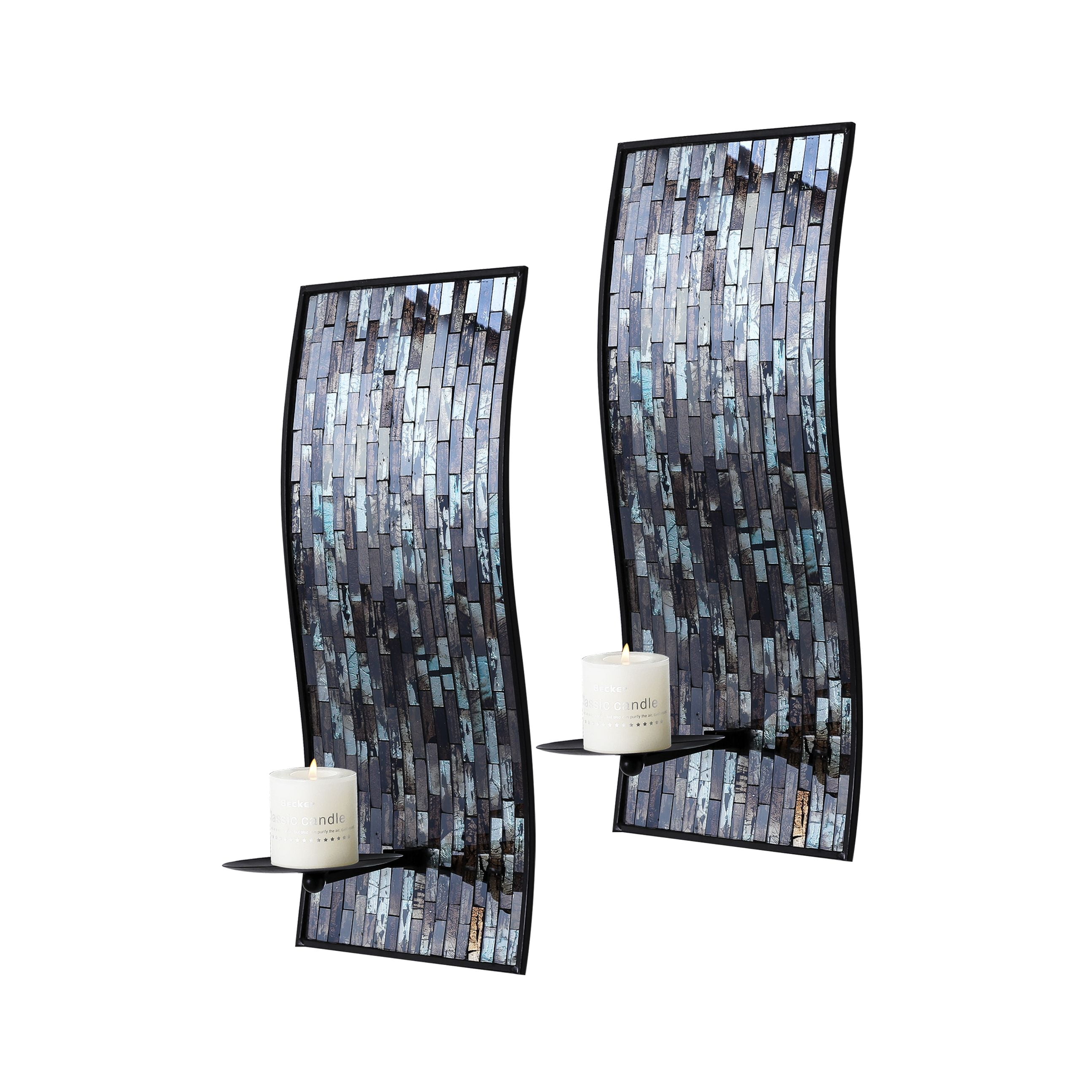 Decorative Metal Wall Candle Sconces, Wall Candle Holders Mosaic