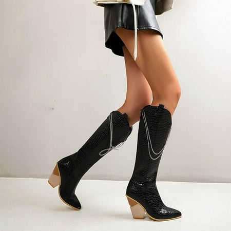 

Tan Boots Autumn And Winter Plus Size Warm Boots Wedge Heel Super High Heel Snake Print High Top Boots Boots Duck Boots Women