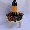 thumbnail image 3 of Wooden Picnic Table 2 In 1 Picnic Table Creative Collapsible Beach Wine Table For Garden Travel Camping, 3 of 11