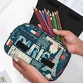 thumbnail image 6 of Sikiie France and Paris Print Flip Double-layer Pencil Case, All-purpose Stationery Bag for Study and Office, Zipper Design, Unisex, 6 of 7