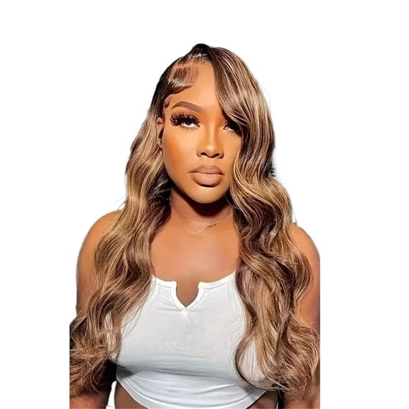 Body Wave Human Hair Highlight HD Transparent Lace Frontal Wig 13x4 Preplucked Wigs