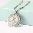 thumbnail image 3 of EUEAVAN Amulet Viking Thor Hammer Silver Round Pendant Necklace Irish Knot Talisman Stainless Steel Long Chain Necklaces Jewelry for Men, 3 of 10