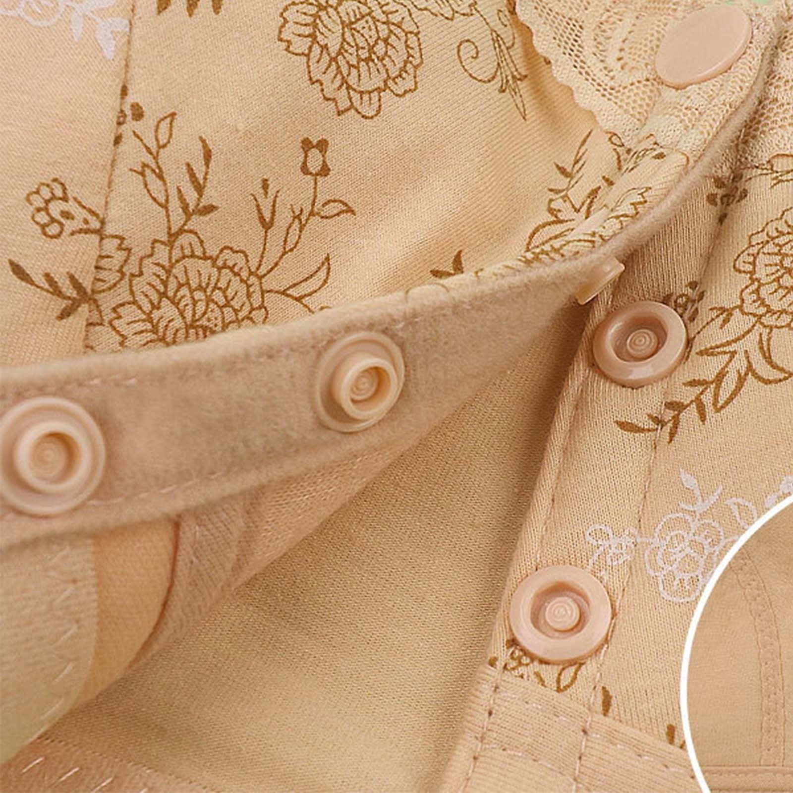 CLOISE Bras for Older Women Front Closure Plus Size 4 Pack Front Closure No Underwire Bras for Seniors Wireless Full Coverage Push up Front Snap Bra Older Women Lace Everyday Bras White 2XL