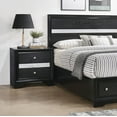 thumbnail image 2 of 4Pc Modern King Storage Footboard Bed Set Dresser Mirror Nightstand Black Finish Furniture Set, 2 of 3
