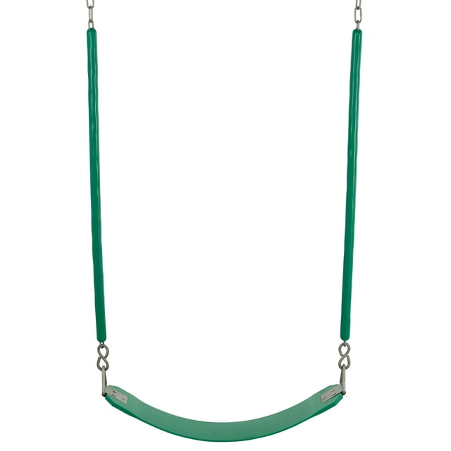 Swingan - Belt Swing For All Ages - Soft Grip Chain - Fully Assembled - Green