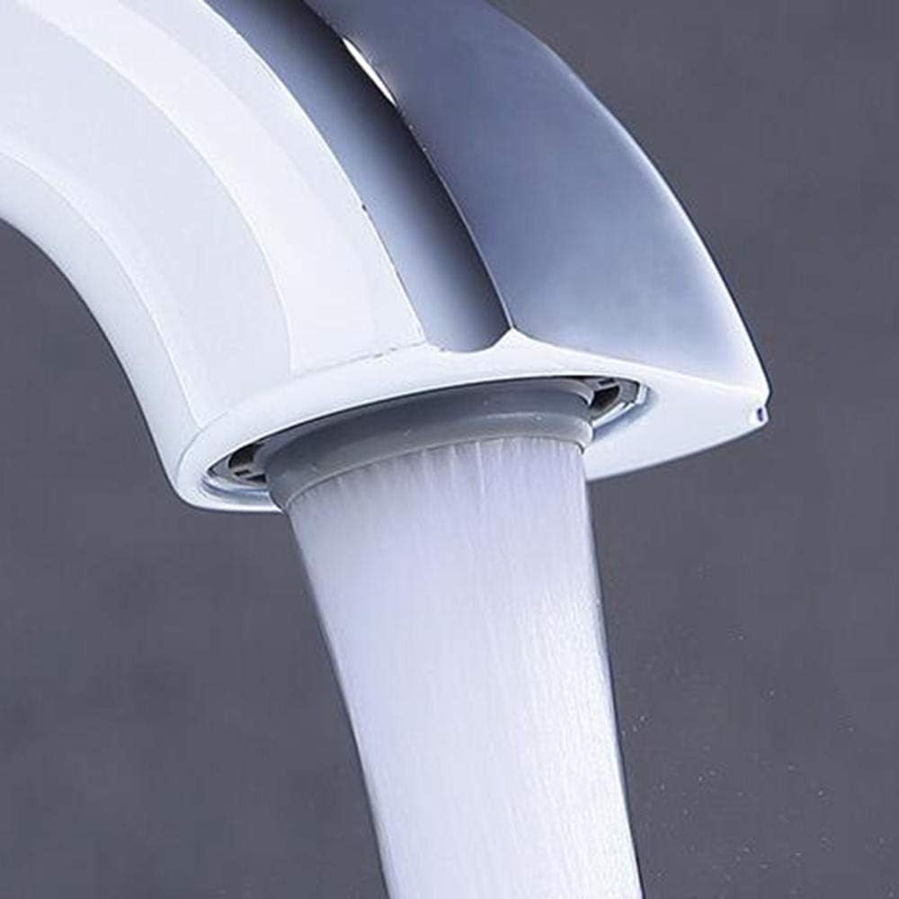 3 Hole Basin Mixer Tap Brass Hot and Cold Split Type White and Chrome Combination Bathroom Sink Faucet