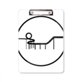 thumbnail image 1 of Roller Coaster Amusement Park Outline Clipboard Folder Writing Pad Backing Plate A4, 1 of 4