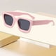 thumbnail image 3 of Gafas de sol cuadradas para hombre y mujer, gafas de sol rectangulares gruesas de moda, estilo de diseño., 3 of 4