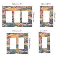 thumbnail image 2 of Yayeee Rocker Switch Wall Plate 2-Gang 4.7"x4.6" Home Decorative Outlet Cover, Green Floral Wave, 2 of 6
