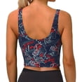 thumbnail image 4 of Picia Cool Red Off-Road Vehicle Sports Bra for Women,Padded Strappy Sports Bras Medium Support Yoga Bra with Removable Cups,Running Yoga Bra-Medium, 4 of 9