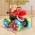 thumbnail image 2 of Juego de 3 juguetes para coche con forma de dinosaurio, Intoypad, para niños, con ruedas iluminadas, 2 of 7