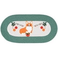 thumbnail image 2 of Safavieh Braided Posters Merry Christmas Corgi Runner Rug, Ivory/Green, 1'8" x 4' Oval, 2 of 7