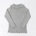 thumbnail image 2 of Gubotare Baby Sweaters Baby Girl Cable Knit Sweater Long Sleeve Boho Floral Embroidery Oversized Sweatshirt Warm Fall Winter Clothes Size 2T 3T (Grey,2-3 Years), 2 of 7